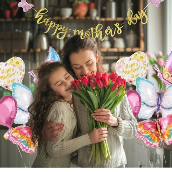 16" Best Mom Ever Balloons Set Happy Mother's Day Balloon Set - Picture 3 of 6